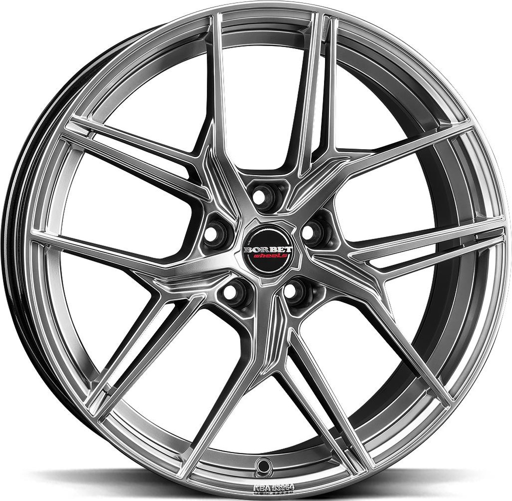 BORBET QX HYPER BLACK SILV 8x19 5/112 ET44 CB57.1
