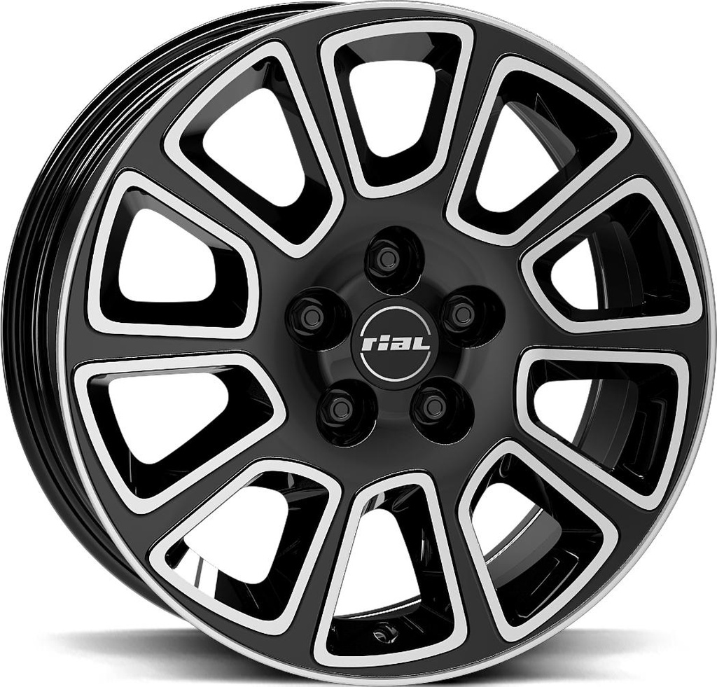 RIAL TRANSPORTER 2 DIAM BLACK POL 7x17 5/160 ET55 CB65.1