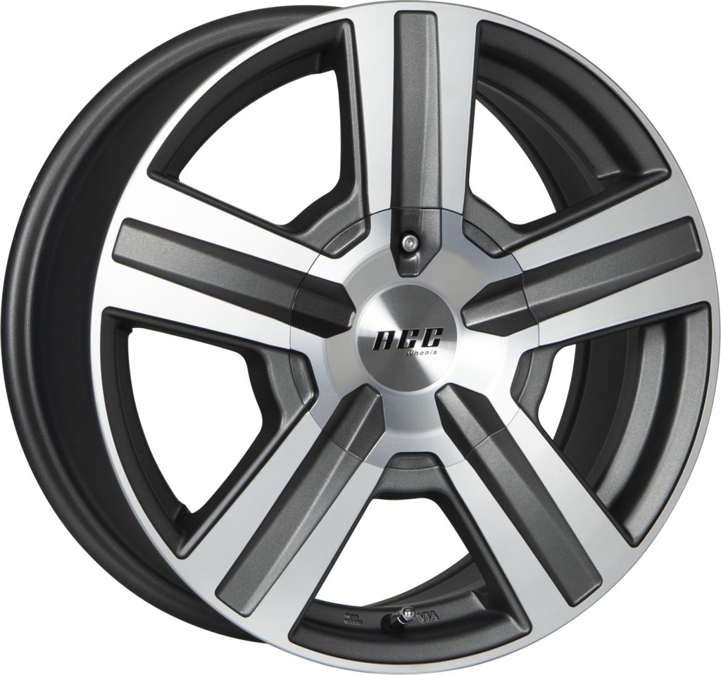7x16 5/130 ET45  ACC VAMPIRE MATT GRAPHITE / POLISHED "2-laatu" CB89.1