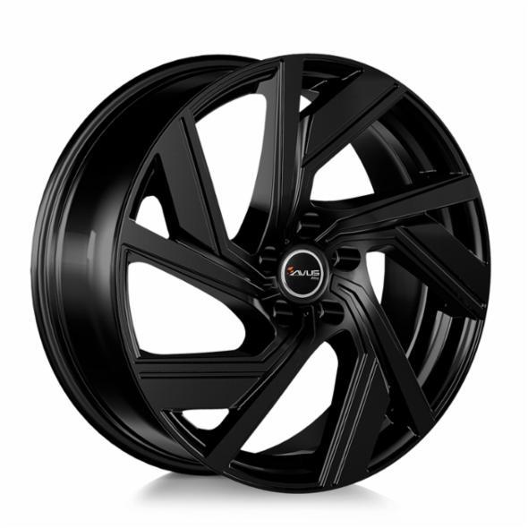 AVUS AC-521 GLOSS BLACK 8x19 5/108 ET43 CB73.1