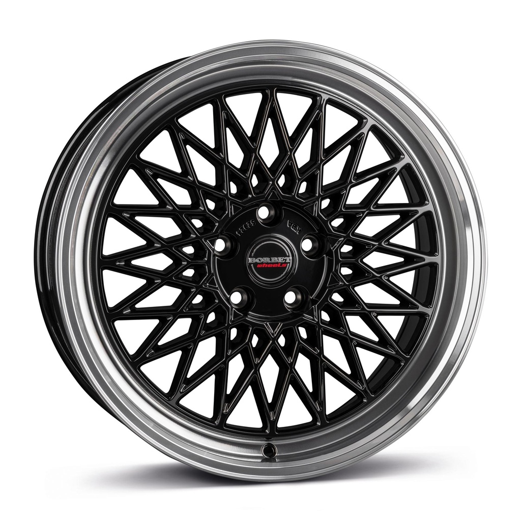 BORBET B BLACK RIM POLISHED 8x17 5/112 ET35 CB66.6