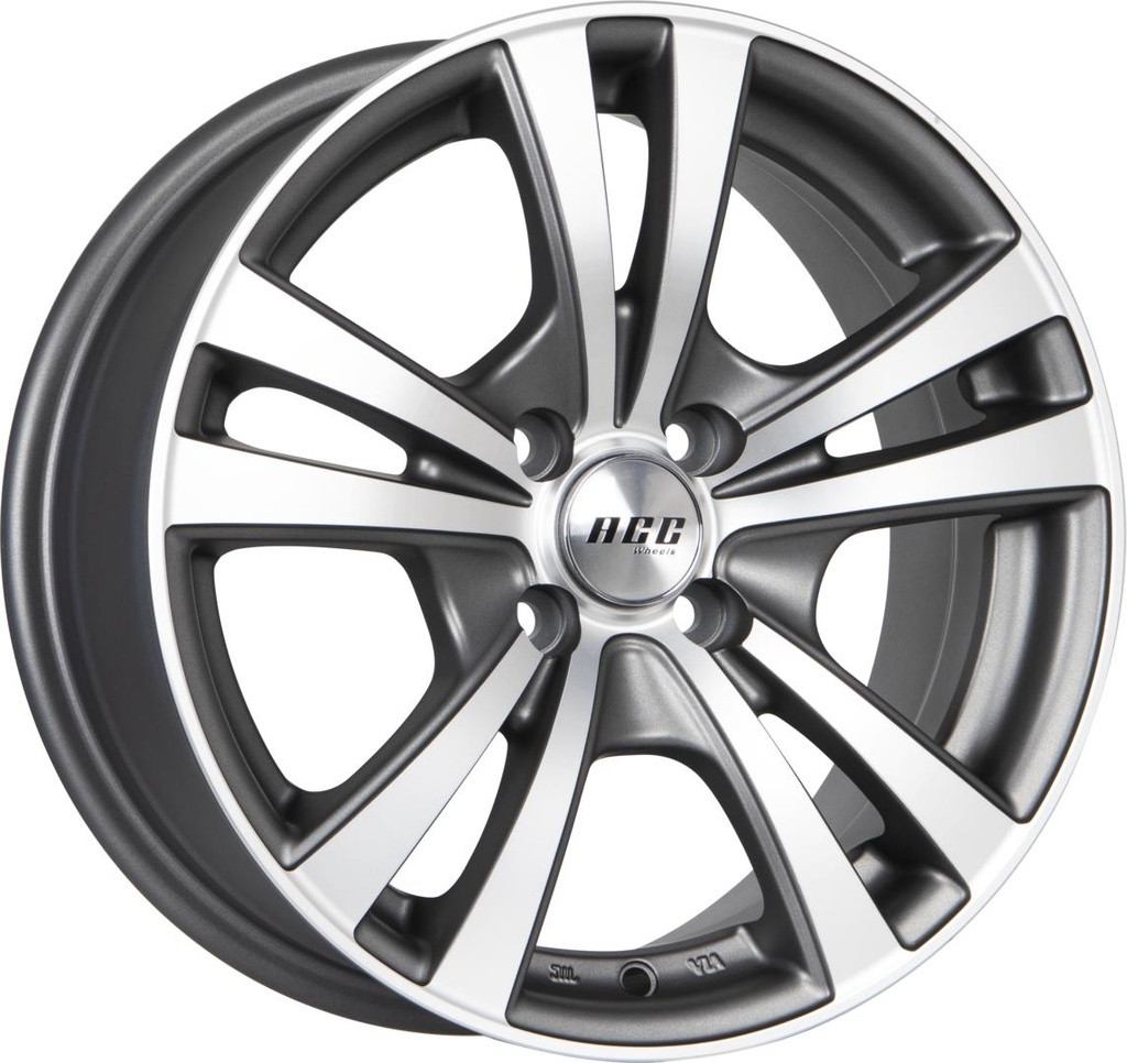 ACC TEMPEST MATT GRAPHITE / MATT POLISHED 6.5x15 4/98 ET35 CB58.1