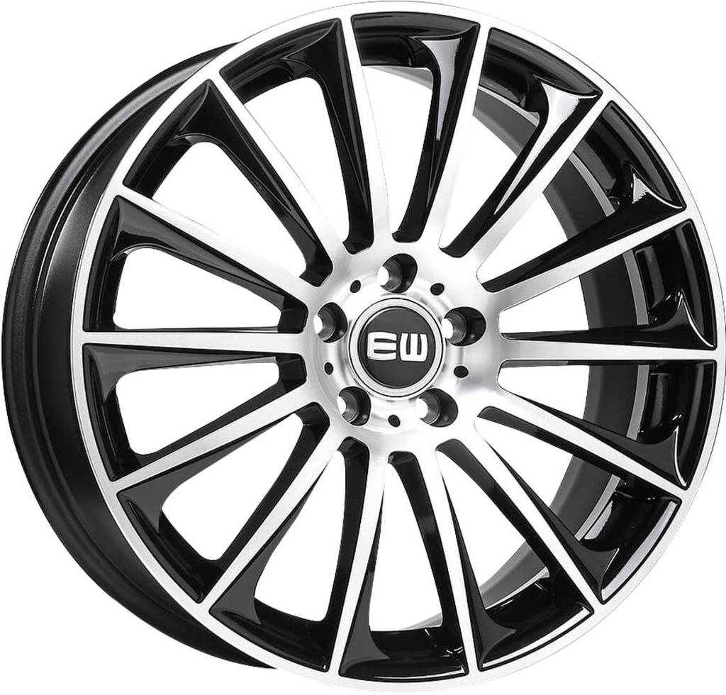 ELIT WHEELS EW02 BLACK / POLISHED 9x18 5/112 ET35 CB66.5