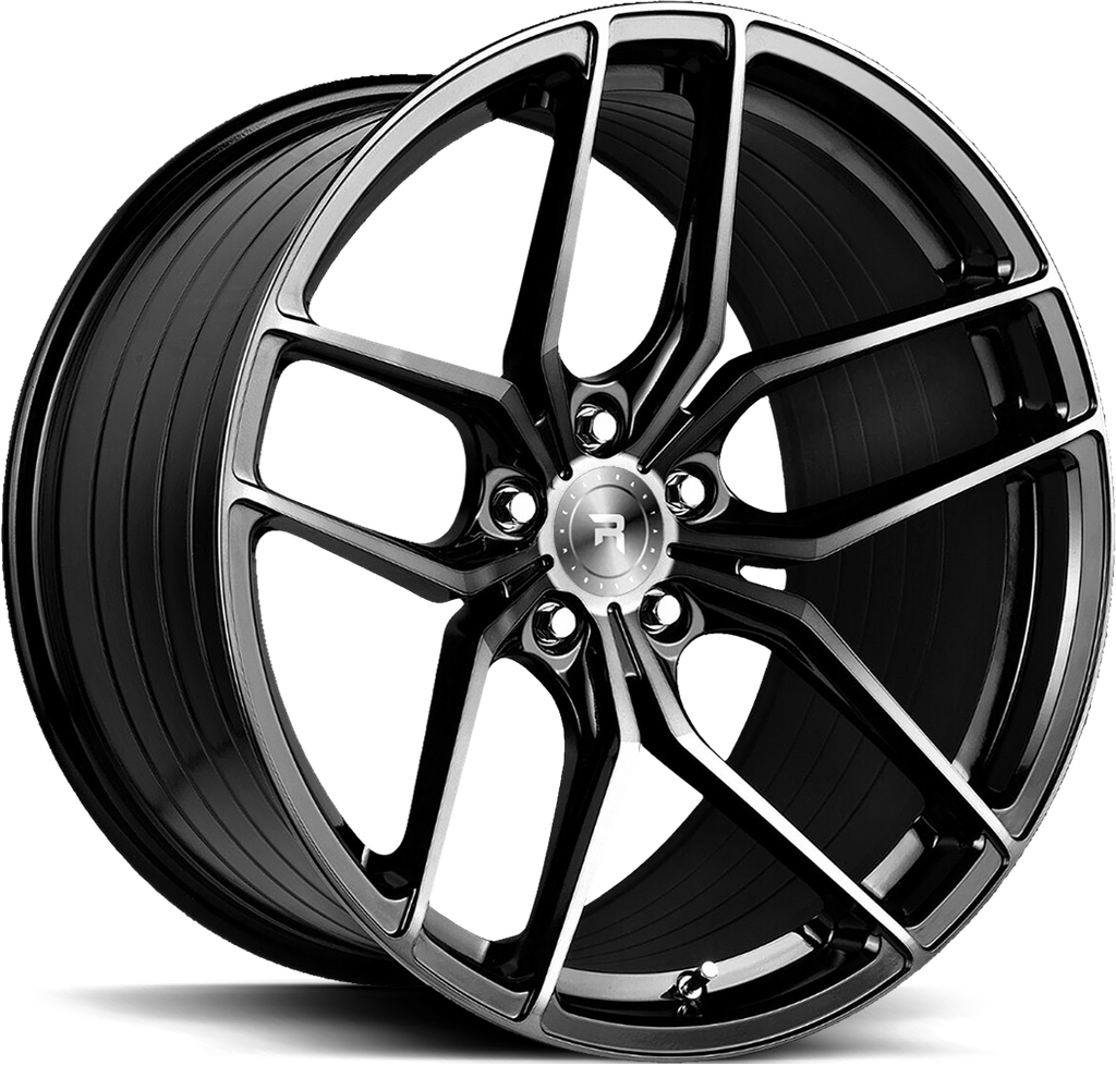 9.5J-19 5x112 ET35 R SERIES R8 GLOSS BLACK TINTED FACE KR.66,6 60