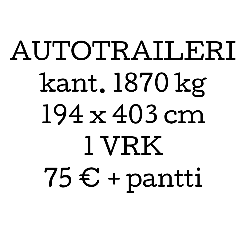 Vaunuvuokra AT2500 DLT-368 / 1 VRK