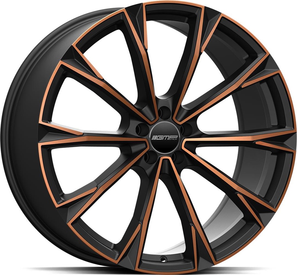 GMP TOTALE SATIN BLACK BRONZE ORANGE 10x22 5/130 ET48 CB71.6