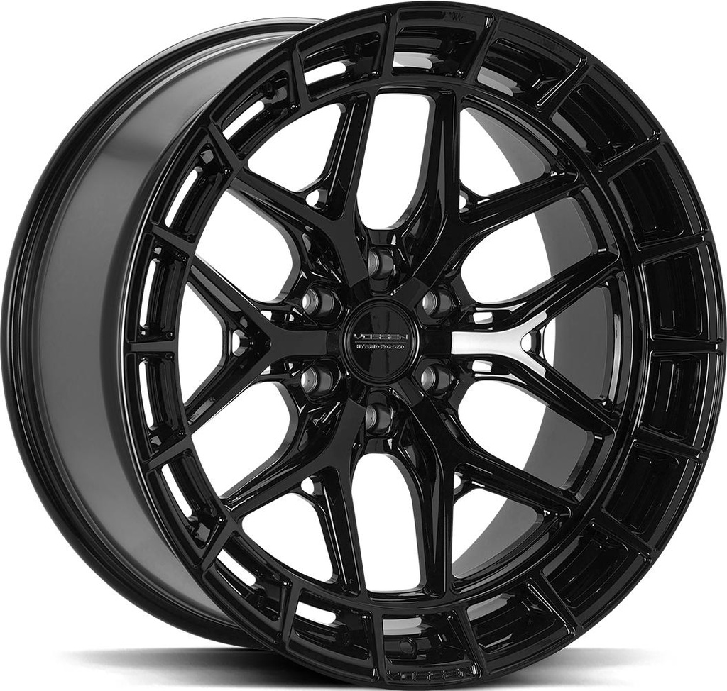 VOSSEN HFX1 GLOSS BLACK 10x22 5/112 ET8 CB66.5
