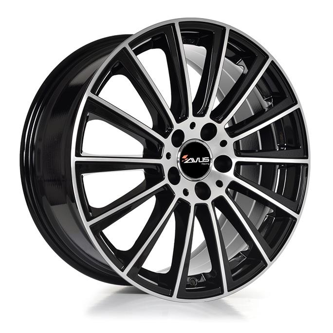 AVUS AC-M07 BLACK POLISHED 8.5x19 5/112 ET35 CB66.6