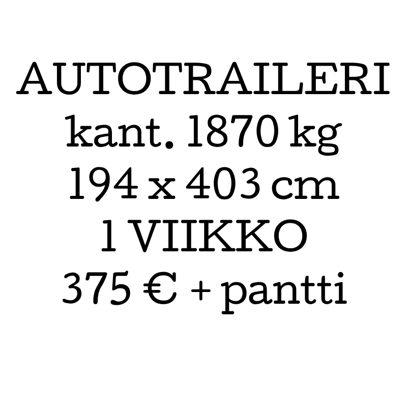 Vaunuvuokra AT2500 DLT-368 / VIIKKO
