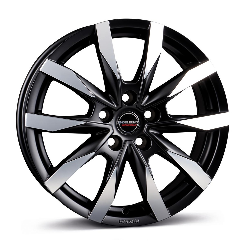 BORBET CW5 BLACK POLISHED MATT 7.5x18 5/130 ET53 CB78.1