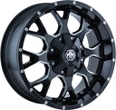 MAYHEM WARRIOR GLOSS BLACK / MILLED SPOKES 9x17 8/165-170 ET18 CB130.8