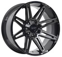 STATUSFÄLGAR D88 GLOSSBLACK 9x20 6/135-139.7 ET25 CB106.1