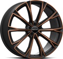GMP TOTALE SATIN BLACK BRONZE ORANGE 11.5x22 5/130 ET52 CB71.6